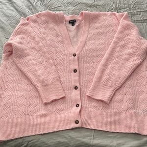 torrid Light Pink V-Neck Button Front Cardigan